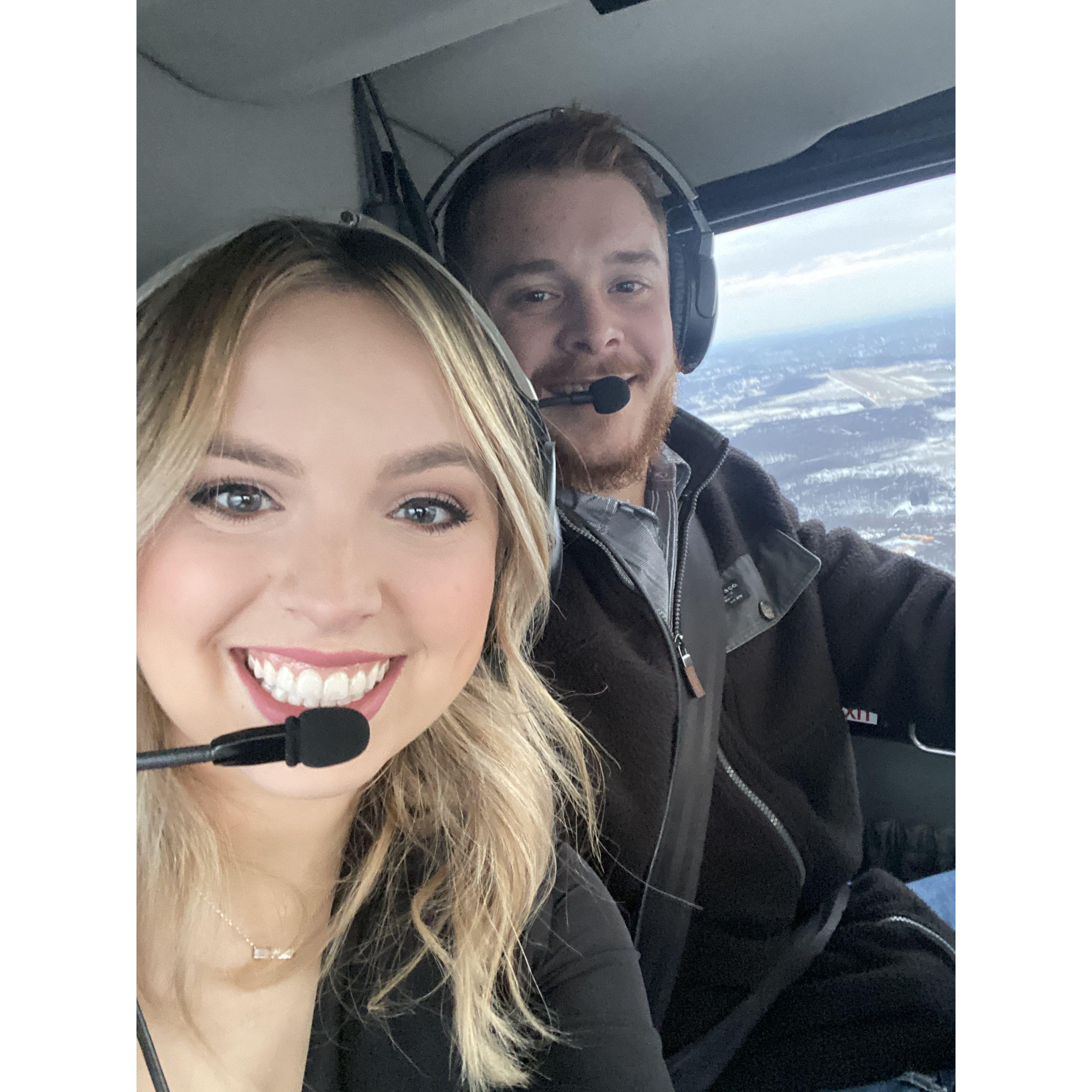 in the helicopter right before Logan asked Payton to marry him!