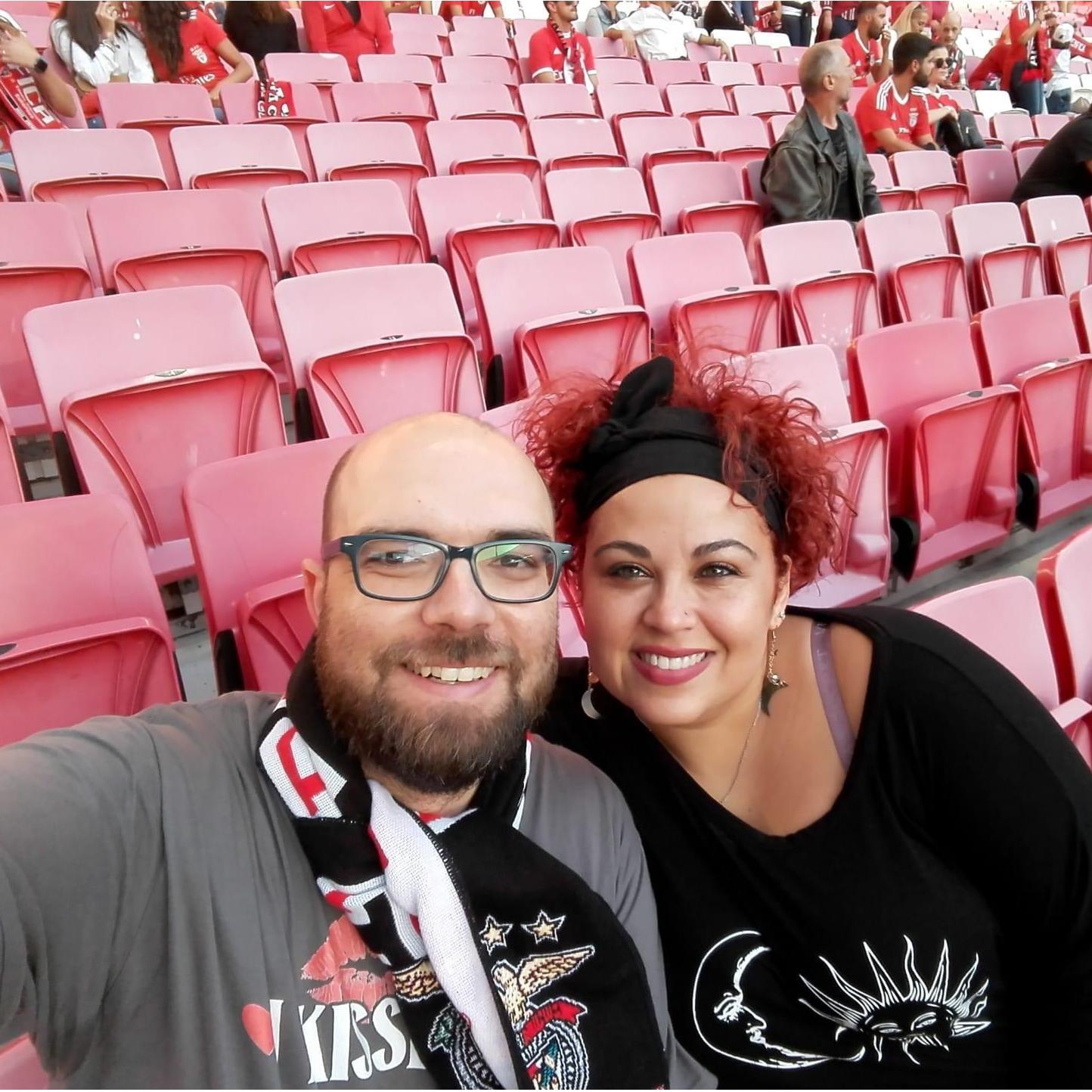 Go Benfica! Our first soccer match together. Benfica is André's team...Our team❤