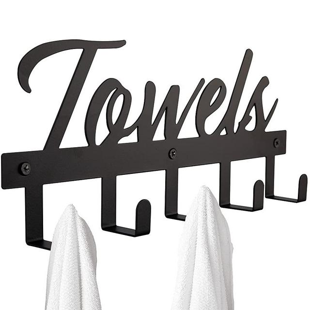 Aesthetic Bathroom Towel Rack for Wall Mount – Space Saving and Easy to Install Towel Holder Hooks