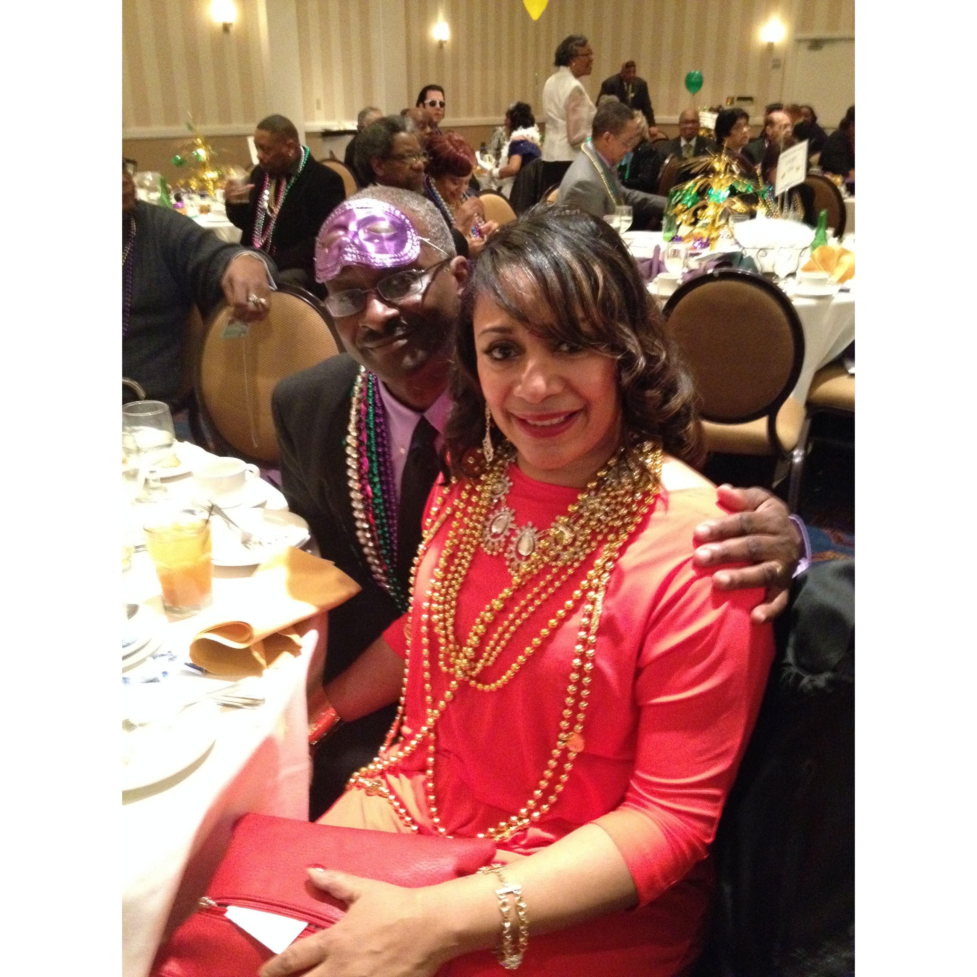 Terry & Marrnette at the masquerade ball.