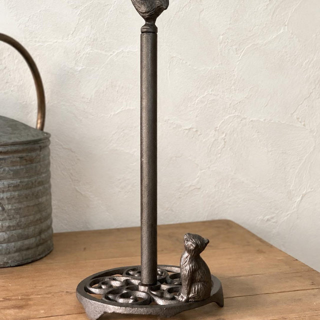 Metal Paper Towel Holder Bird Home Decor Bird Lover Cat Lover, Kitchen Bird Deco Home Decor For The Home, Wedding Gift Slide on