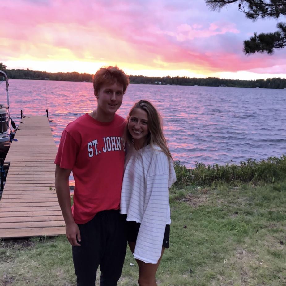 our first ever photo - at Makayla’s cabin