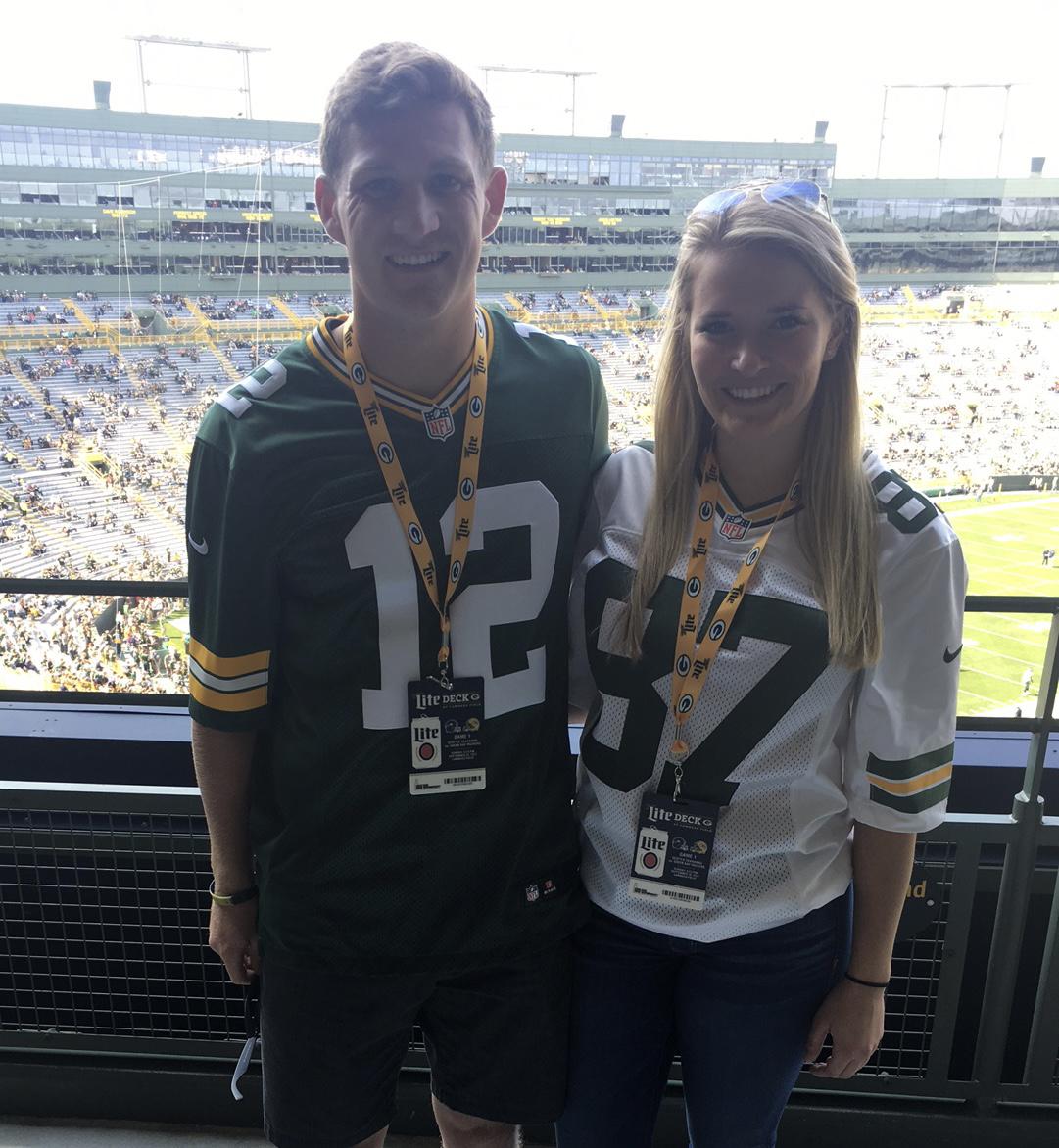Mason took Meghan to her first packer game! - 2017