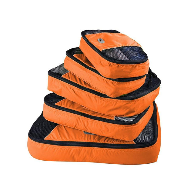 GOX Ultra Light 5 piece Packing Cubes Travel Luggage Organizer 1 Large 2 Medium 2 Small