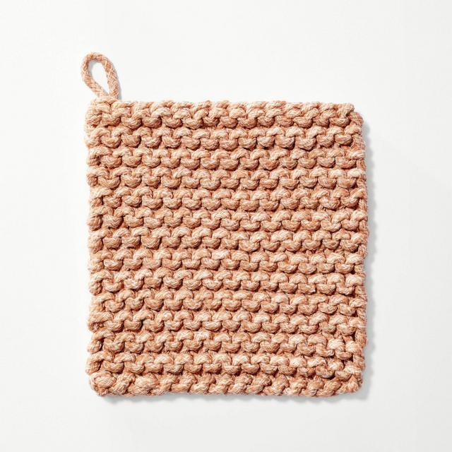 7" Rope Trivet Marled Terracotta Orange - Figmint™