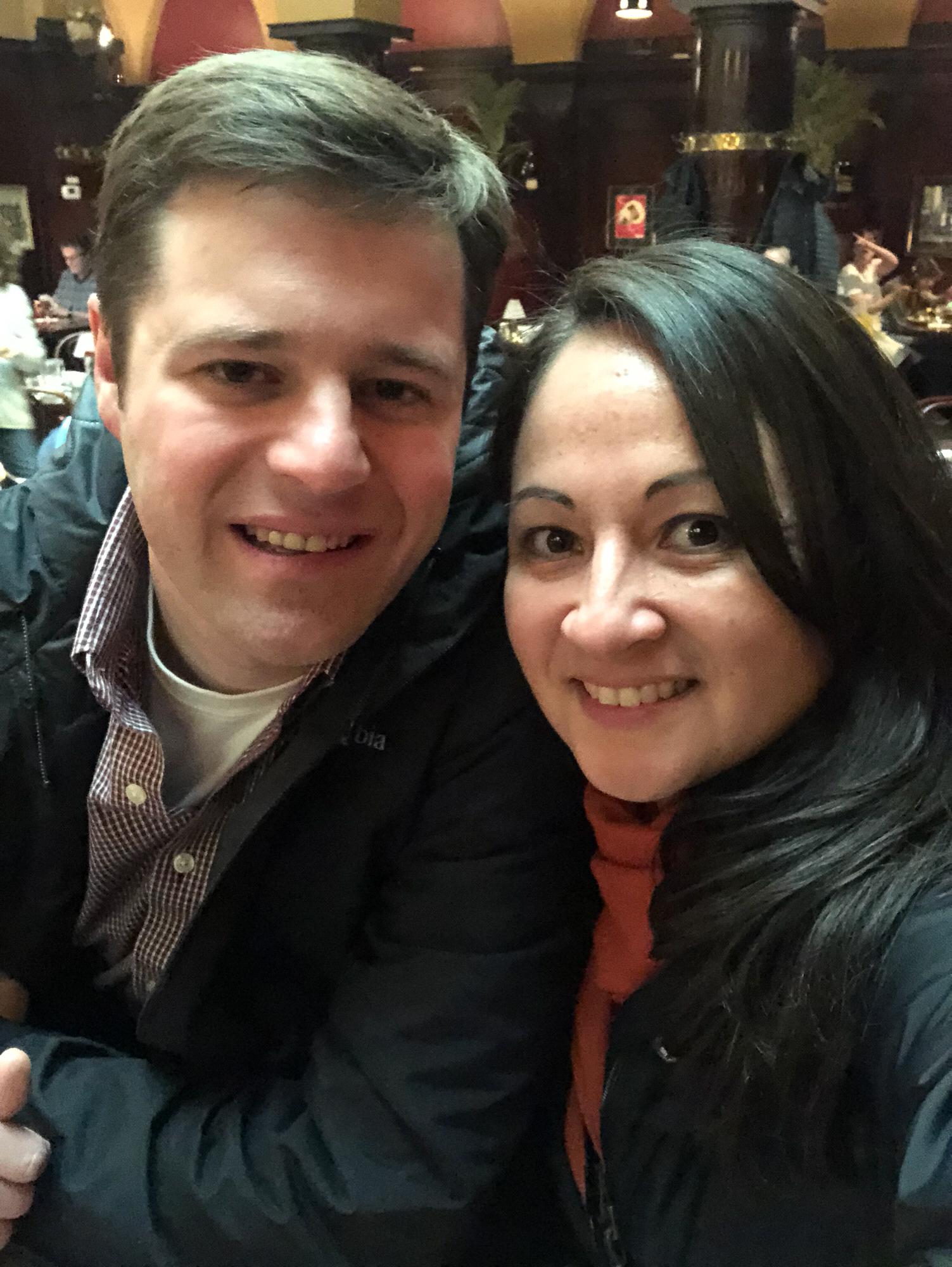 We had just finished designing my engagement ring!