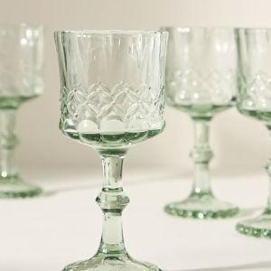 Savannah Wine Glasses, Set of 4 Color: Sage