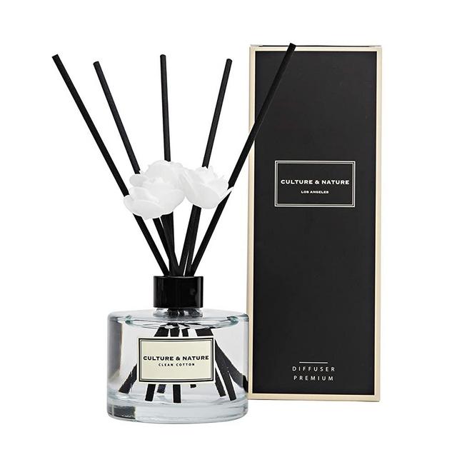 CULTURE & NATURE Reed Diffuser 6.7 oz ( 200ml ) Clean Cotton Scented Reed Diffuser Set