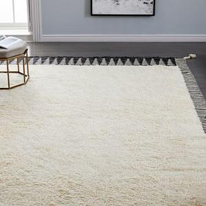 Ikat Border Shag Rug