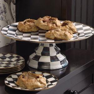 MacKenzie-Childs Courtly Check Large Pedestal Platter