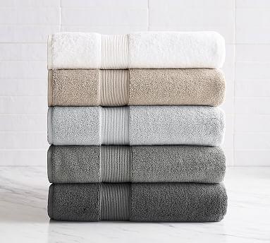 Classic Organic Towels, Bath Towels, White