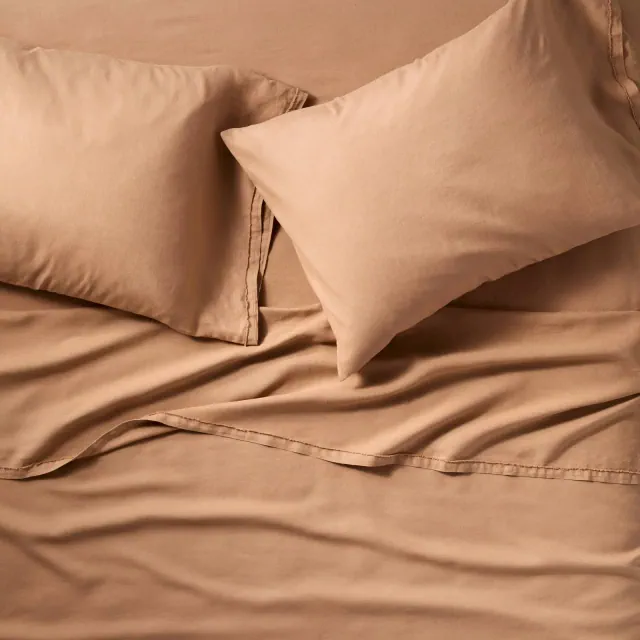 King 100% Linen Sheet Set Adobe Clay - Casaluna™