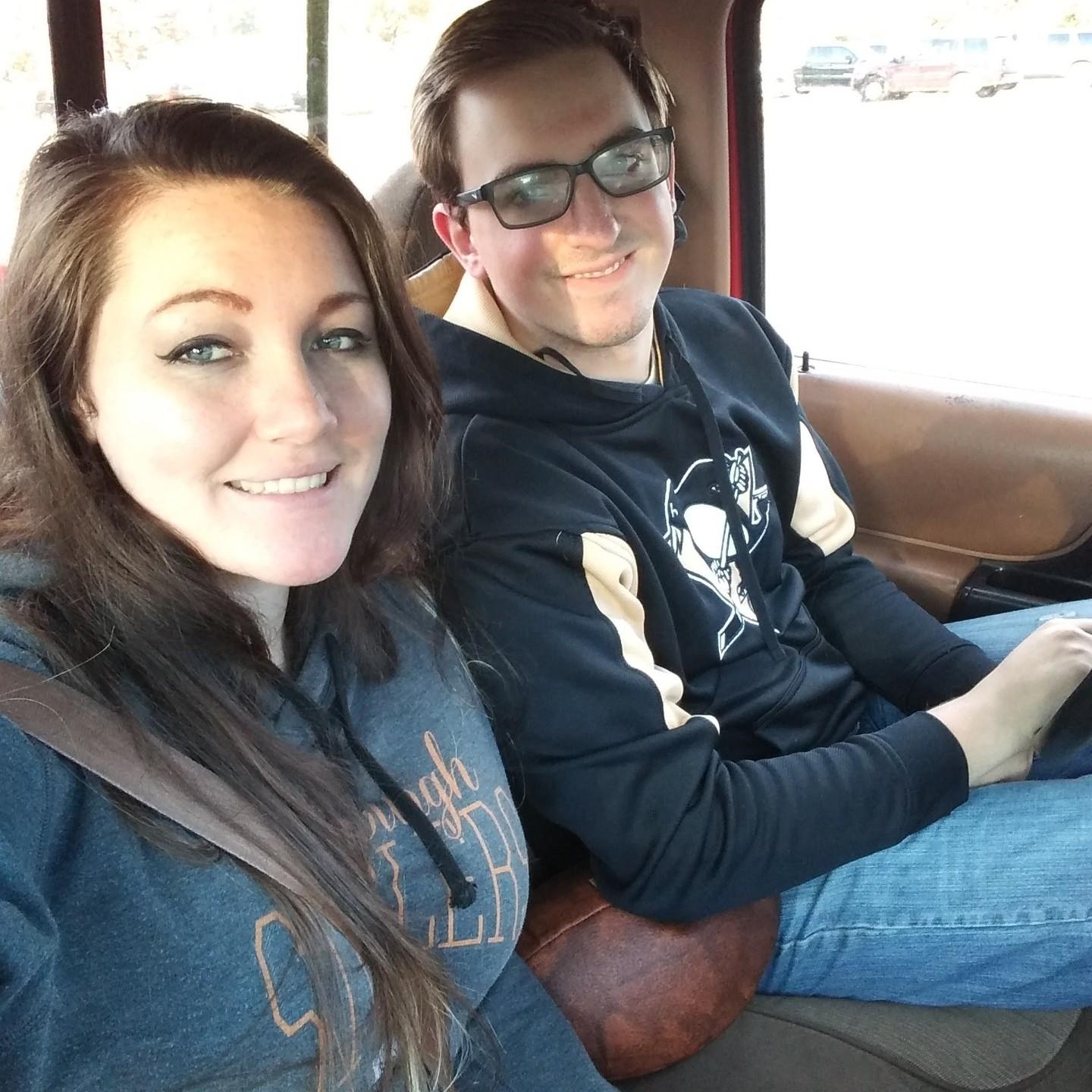 On our way to Denny's during Talia's first morning out in Georgia.
