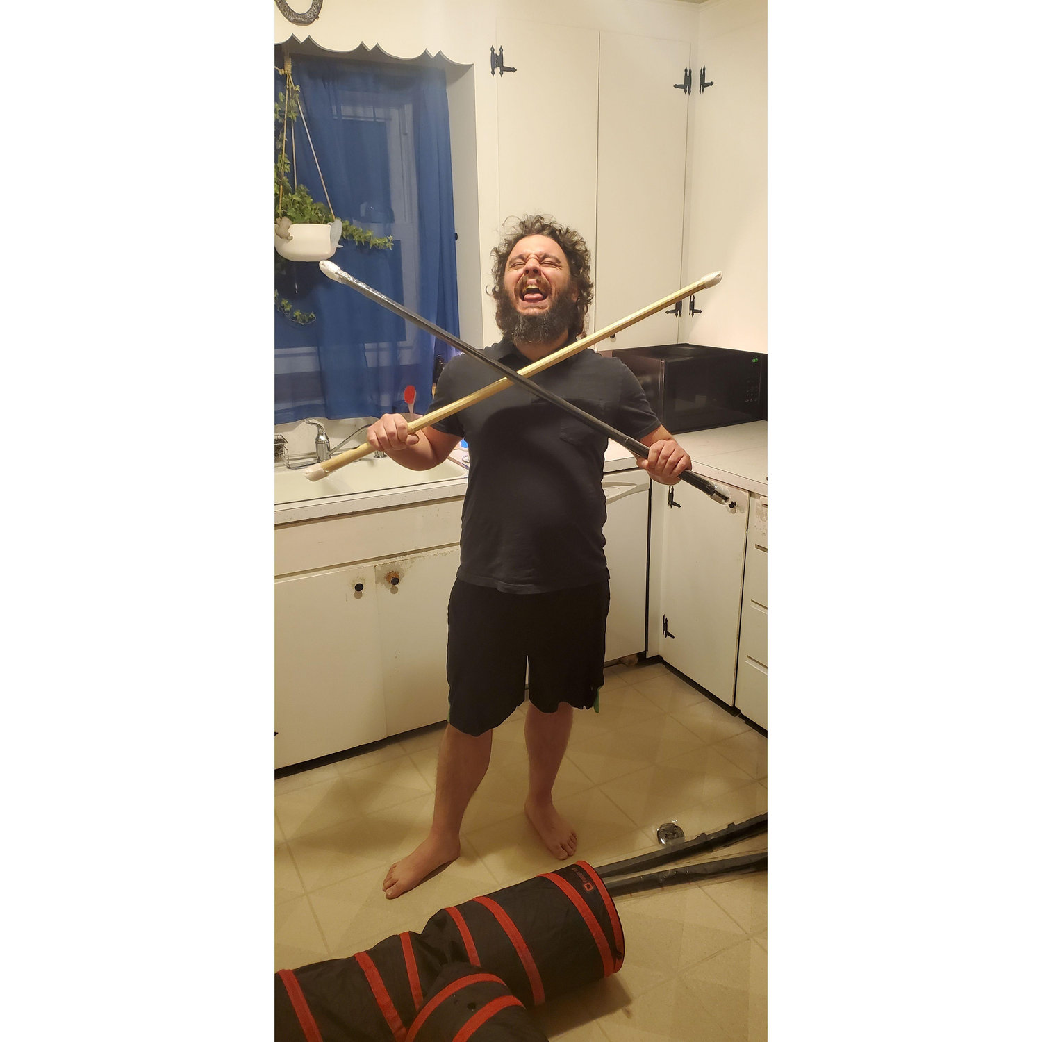 I study the blade..