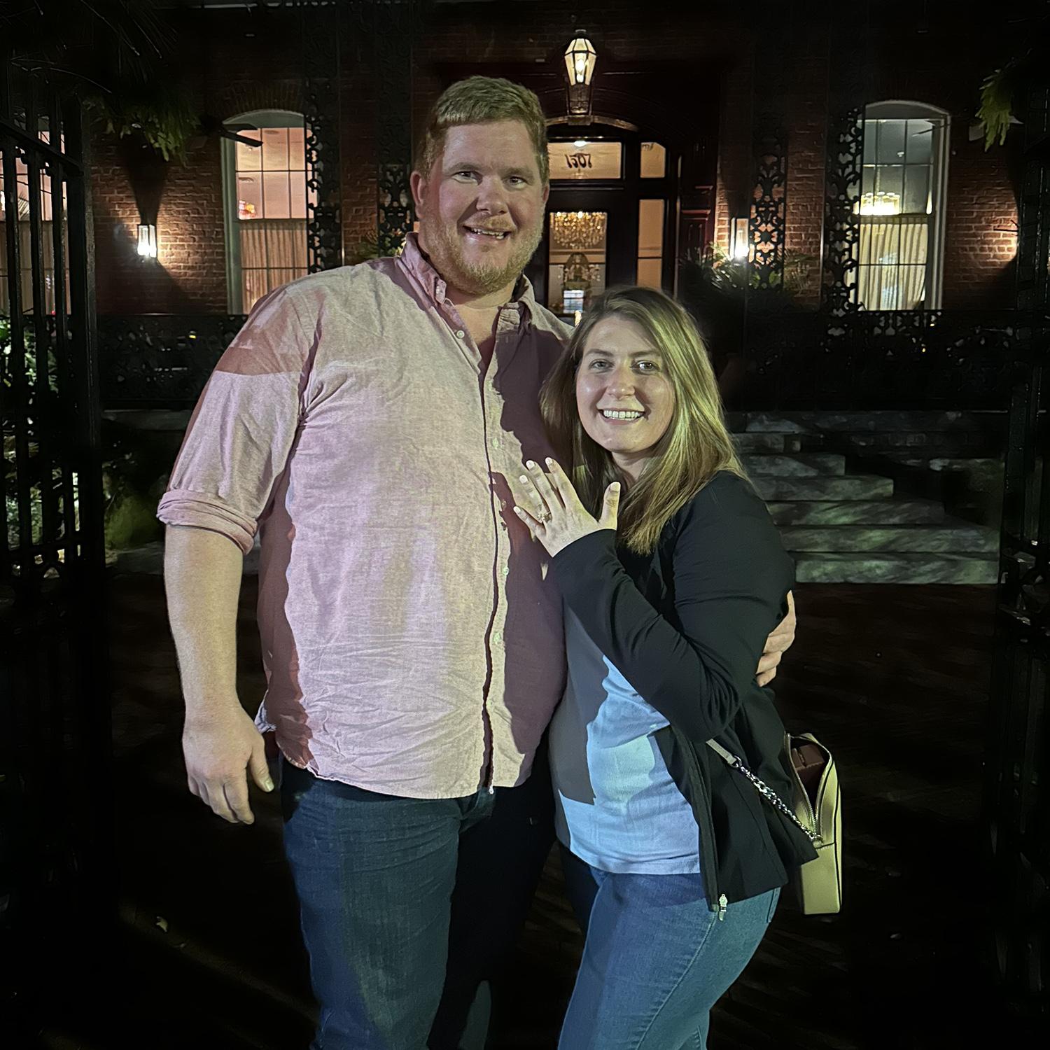 Right after he proposed!