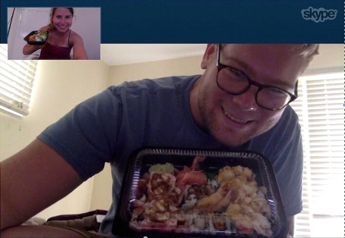 International sushi dates while Alexandra was studying abroad and Will just moved to NYC