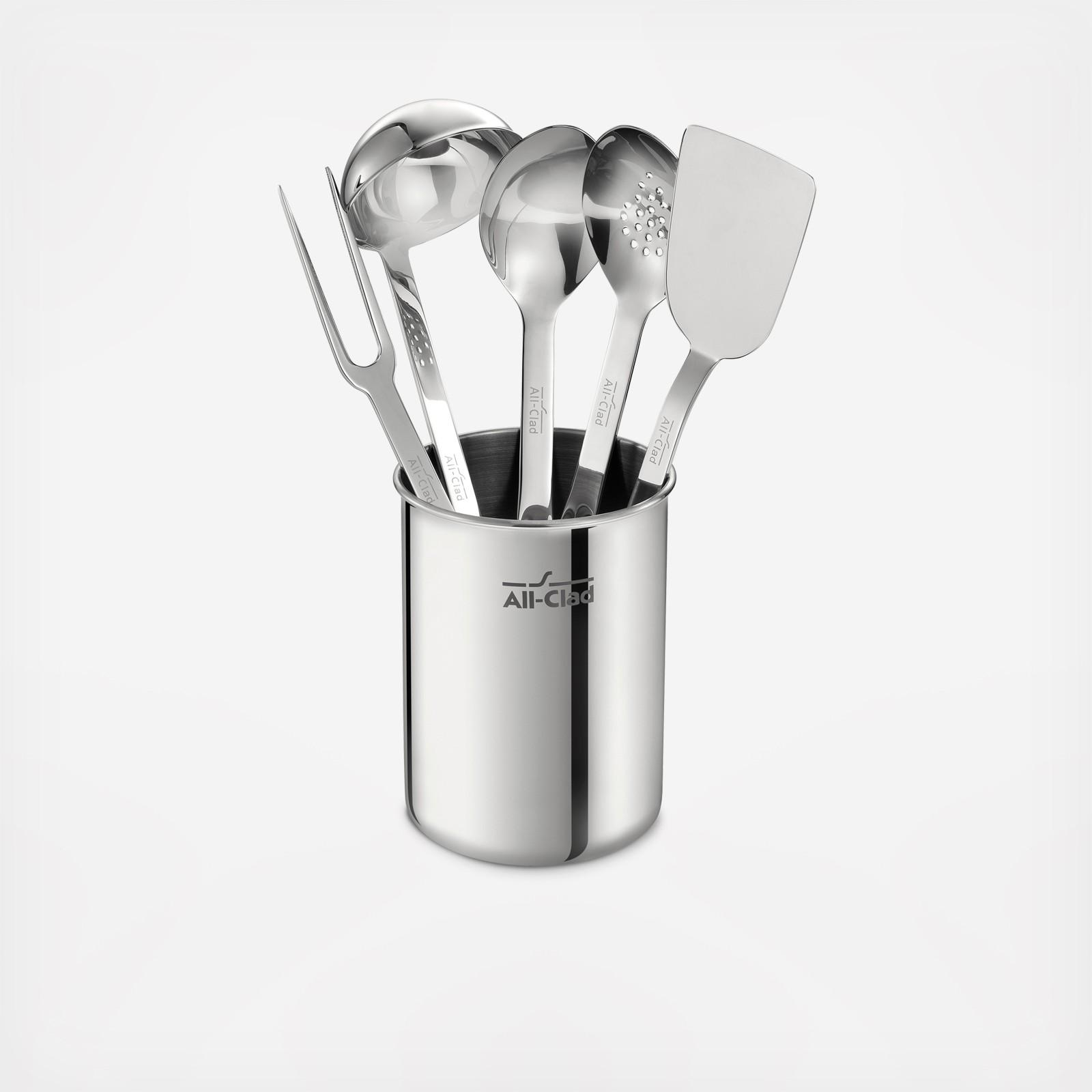 All-Clad, 5-Piece Kitchen Tool Set with Caddy | Zola
