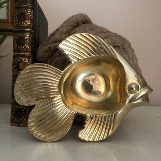 Brass Fish Dish | Brass Fish Spoon Rest | Brass Fish Bowl