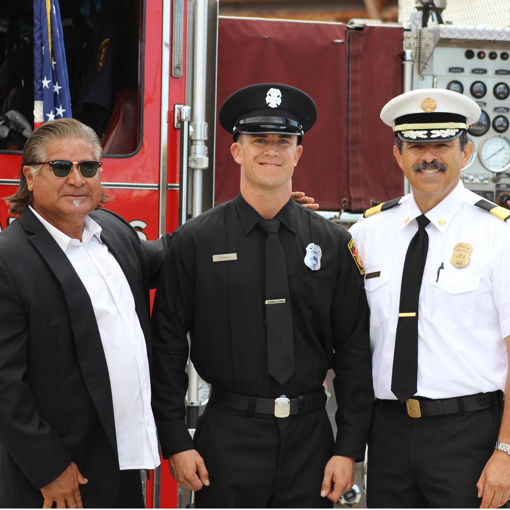 Ricky, his dad, and the current LAFD Chief