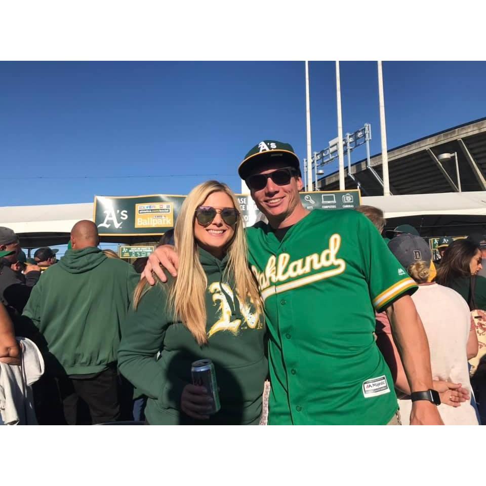 We both love baseball and the Oakland A's.