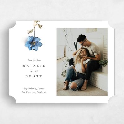Blue Ticket Wedding Save the Date - Spiga Photo