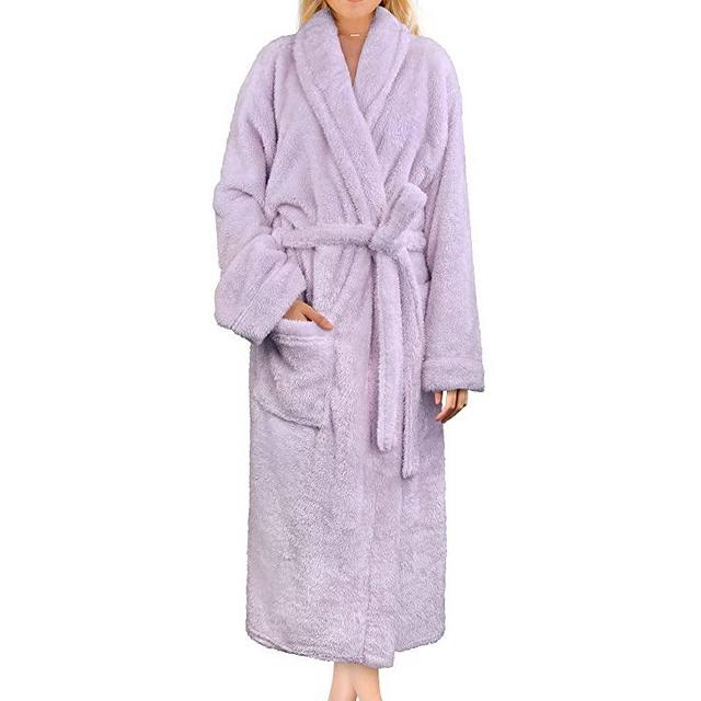PAVILIA Premium Womens Plush Soft Robe Fluffy, Warm, Fleece Sherpa Shaggy Bathrobe