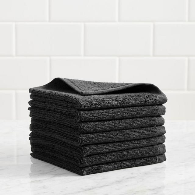 Makeup Washcloths, Set of 7, Black