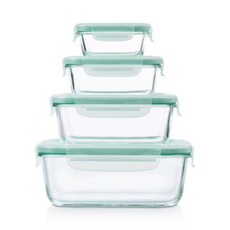 OXO 8-Piece Smart Seal Glass Rectangle Container Set