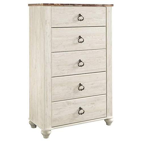 Ashley Furniture Signature Design - Willowton Chest of Drawers - Contemporary Dresser - Two-tone