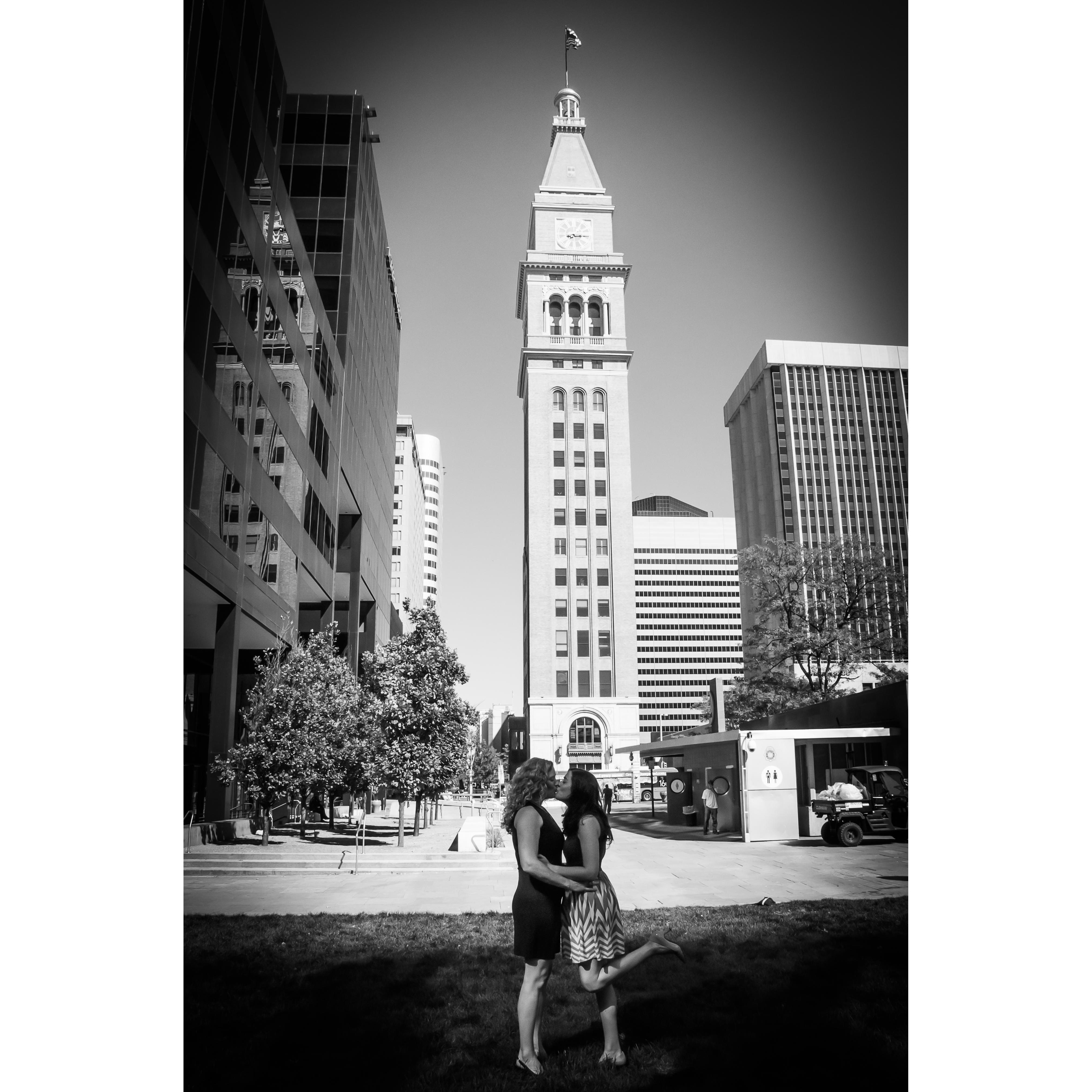 We met at the clock tower.