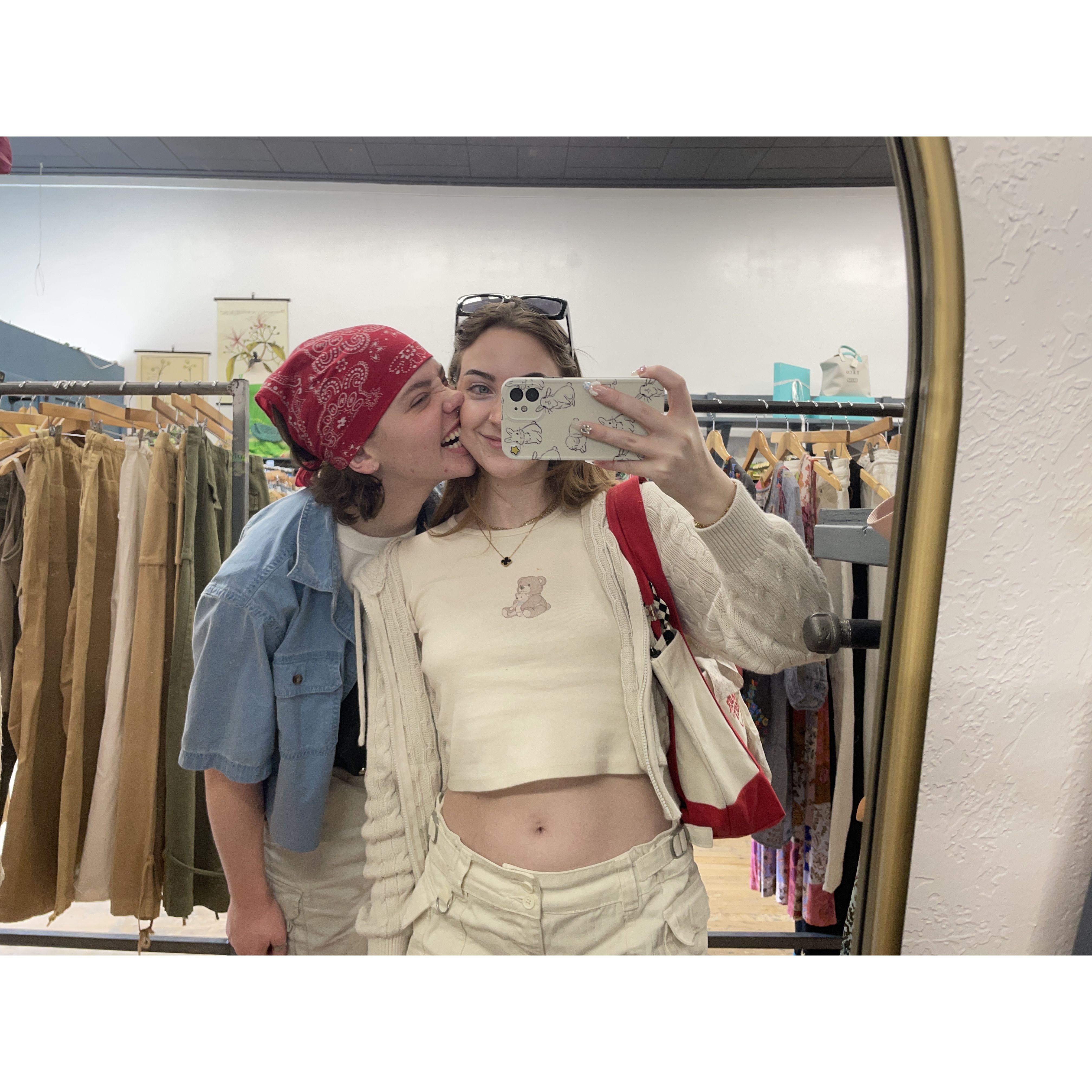 Our last day together in St G. Can you guess how we spent it? You can give yourself a gold star if you guessed coffee and a thrift store.