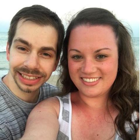 On the beach in Ocean City, MD right after getting engaged :)