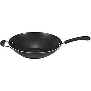 T-fal A80789 Specialty Nonstick Dishwasher Safe Oven Safe PFOA-Free Jumbo Wok Cookware, 14-Inch, Black