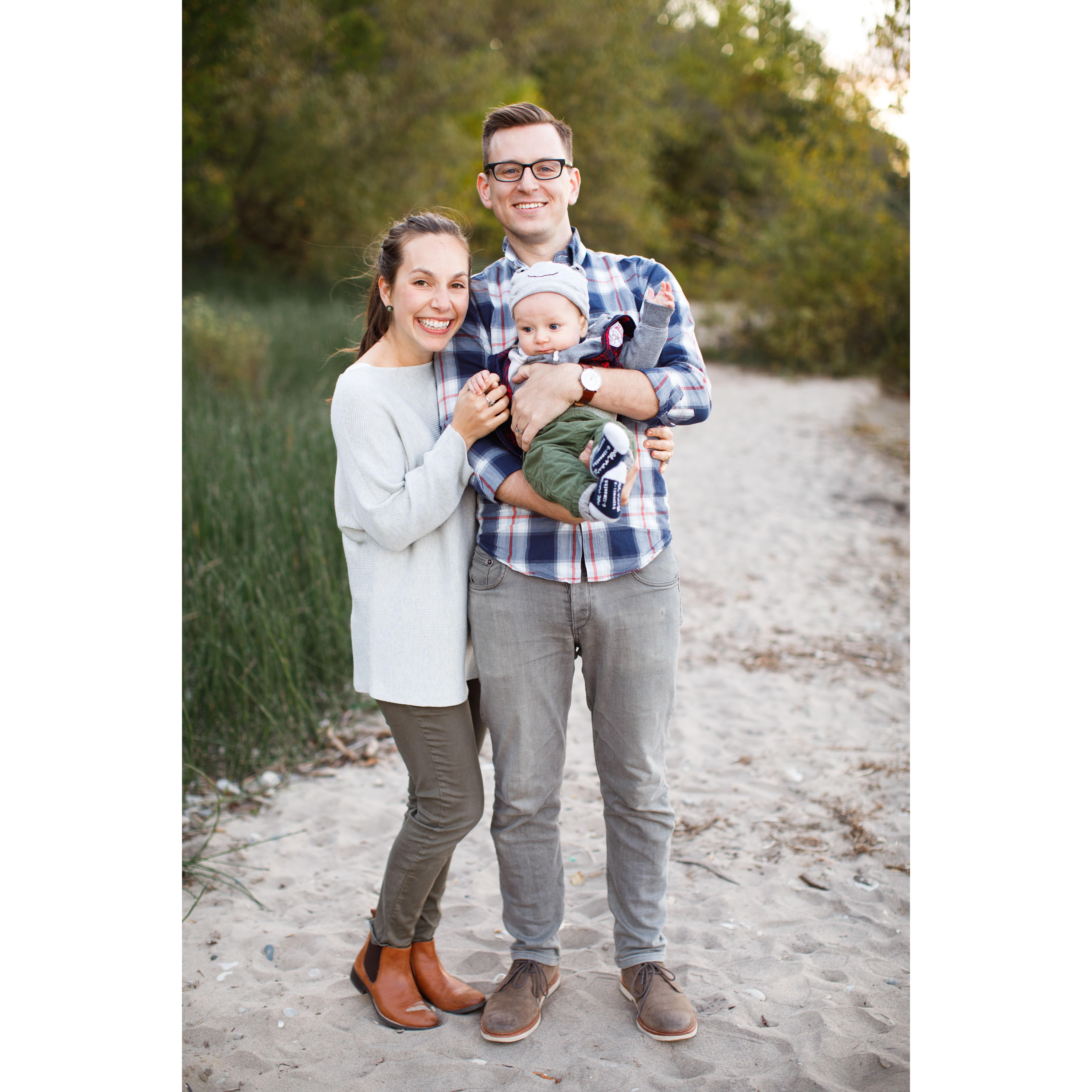 Fam at the beach, Lake Michigan 2017
