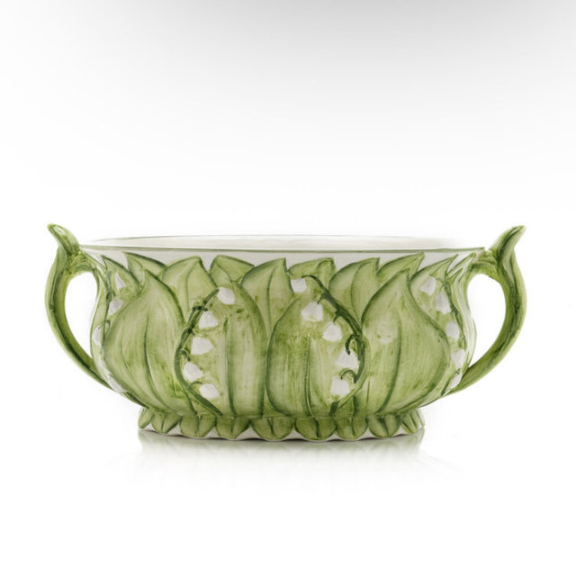 Lily of The Valley Ceramic Planter