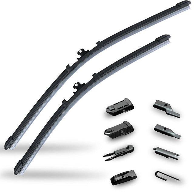 DOOUBAO 24" + 19" (Pack of 2) All Weather Premium Automotive Replacement Windshield Wiper Blades, Passenger and Driver Side All-Weather Beam Wiper Blades for Select Vehicle Models