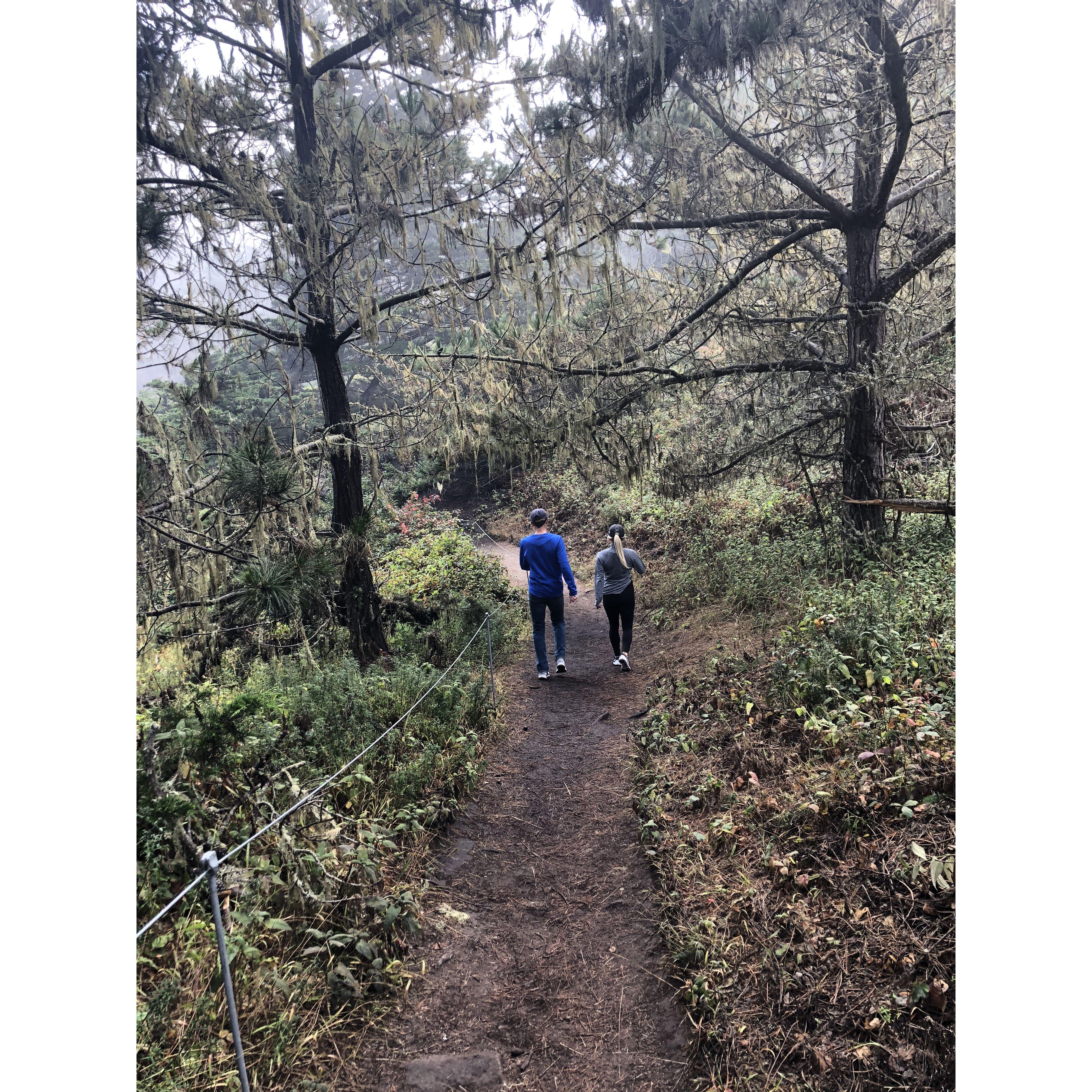 Hiking out West near Pebble Beach