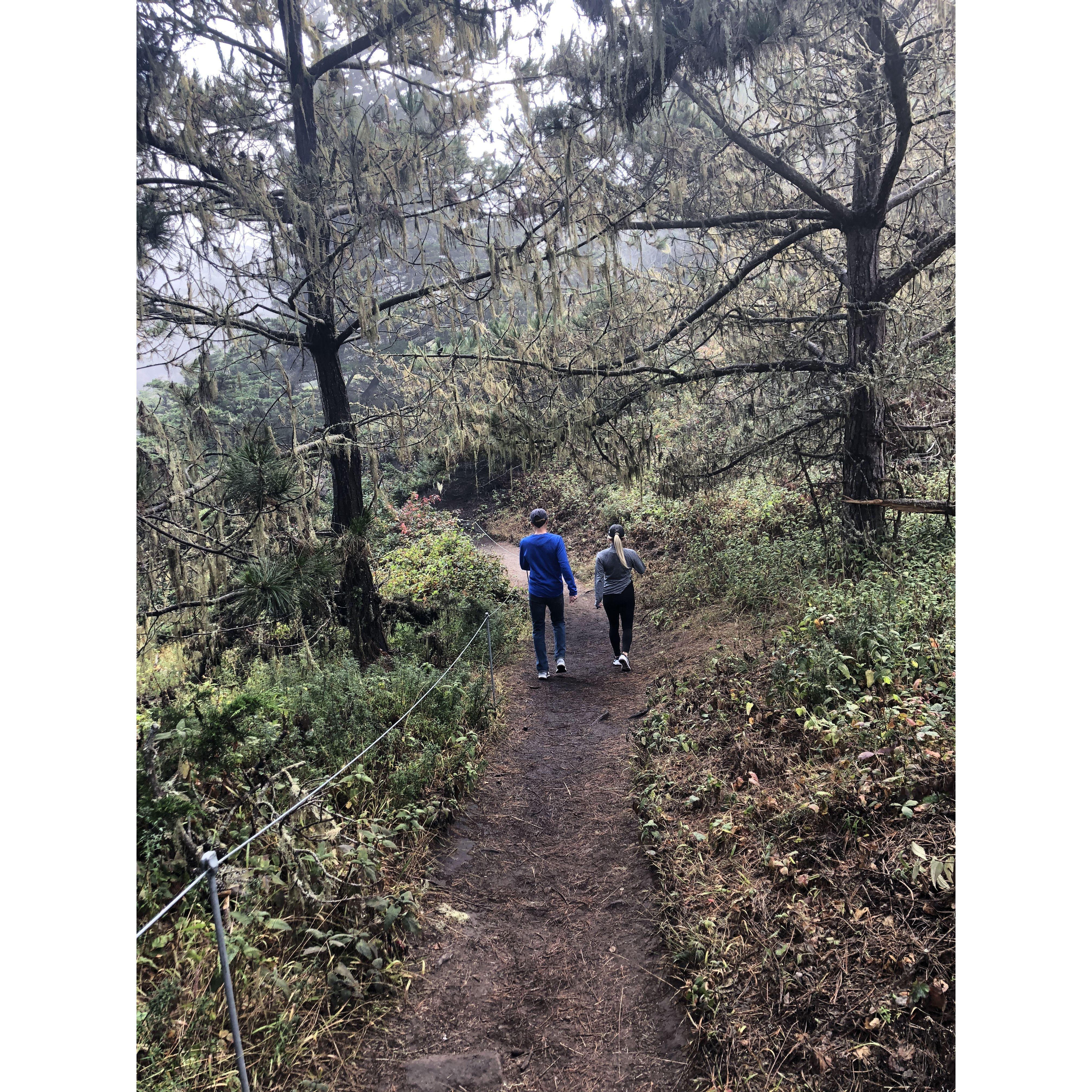 Hiking out West near Pebble Beach