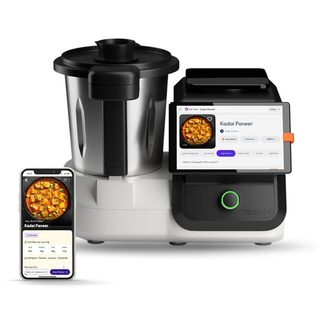 upliance AI Cooking Assistant | 750+ Recipes | AI Powered | 12 Modes | Weighing Scale | App & WiFi | 220-240V | Use with Transformer in USA.