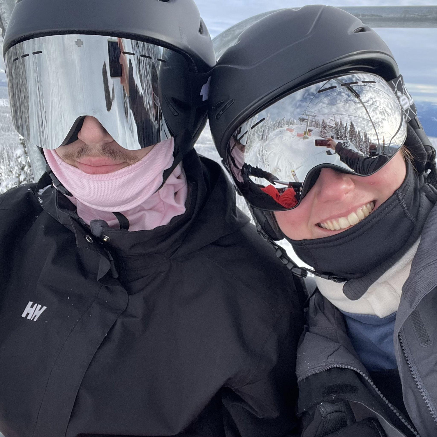 Teagan's first time snowboarding!
