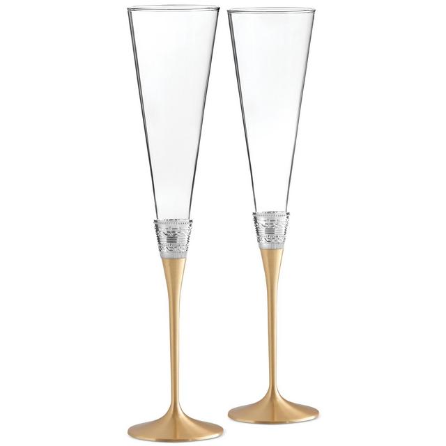 Vera Wang Wedgwood With Love Gold Toasting Flute Pair