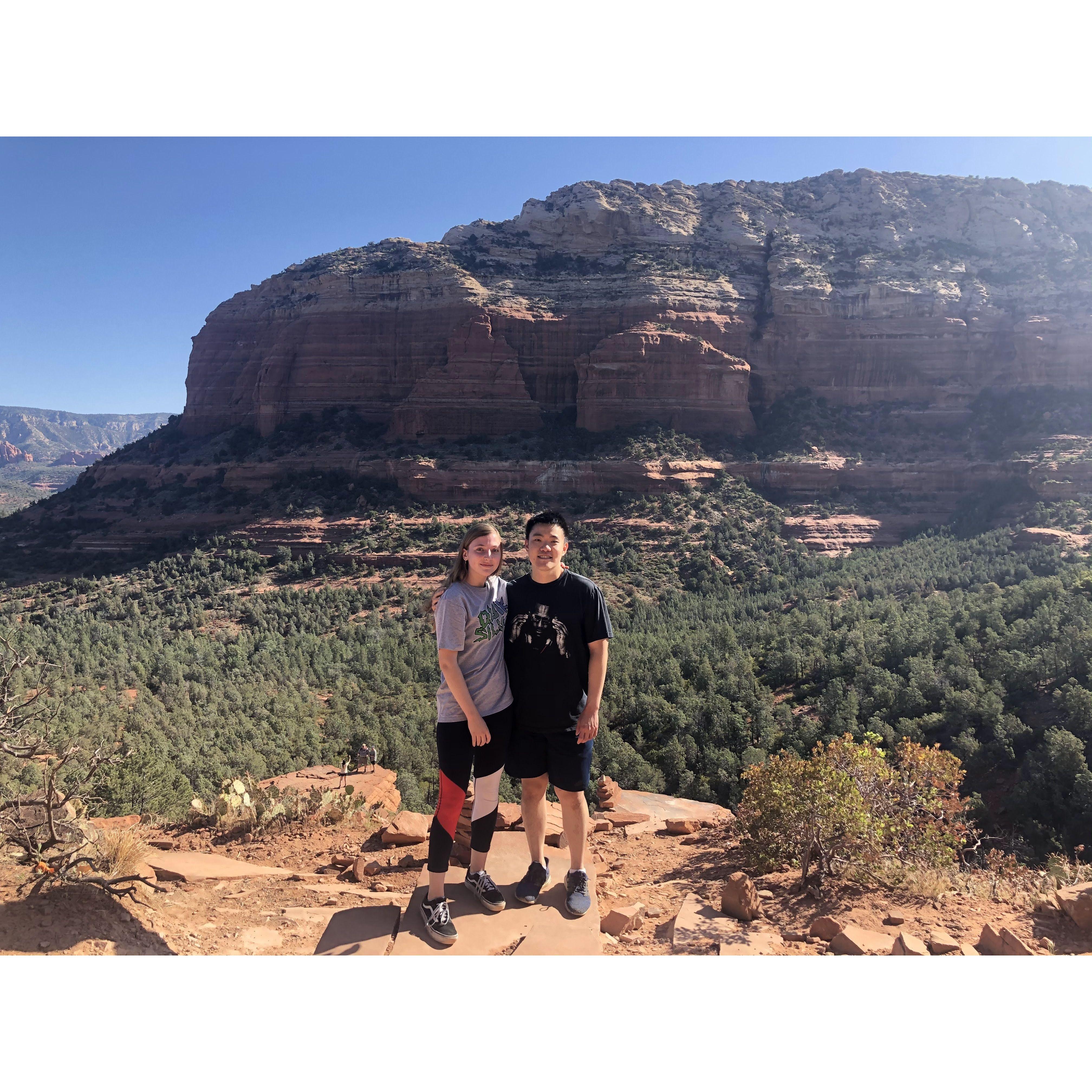 This was one of our first few dates! We went hiking to Devil's Bridge
