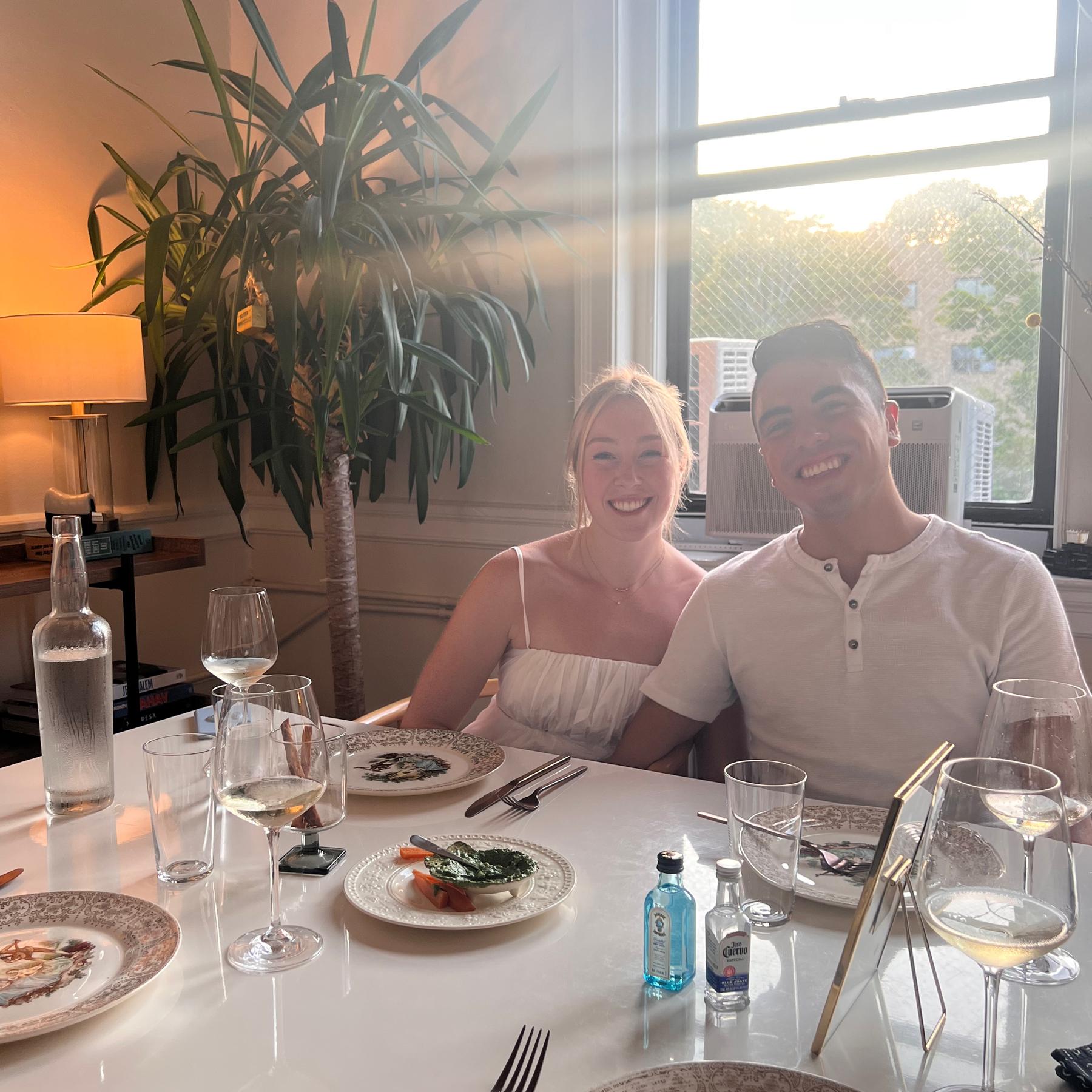 Dinner on Our Honeymoon