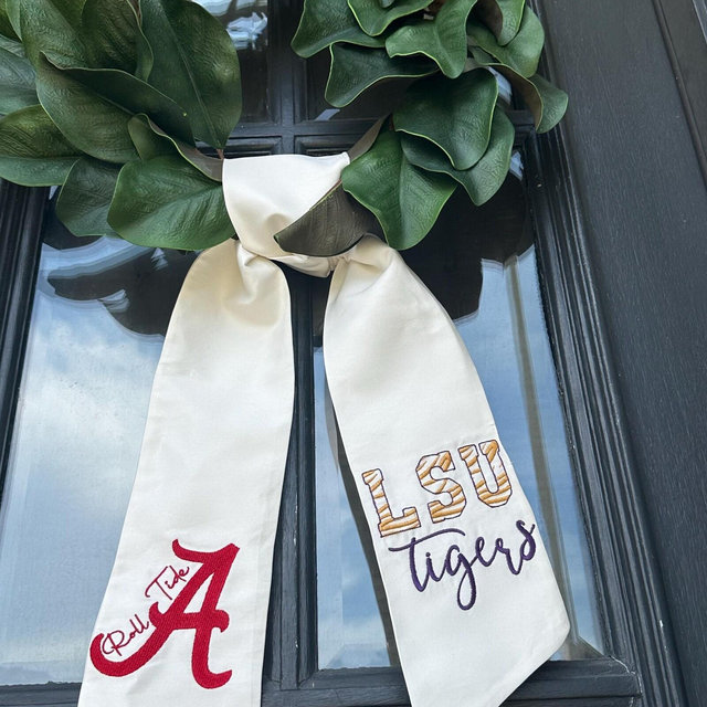 House Divided College Wreath Sash
