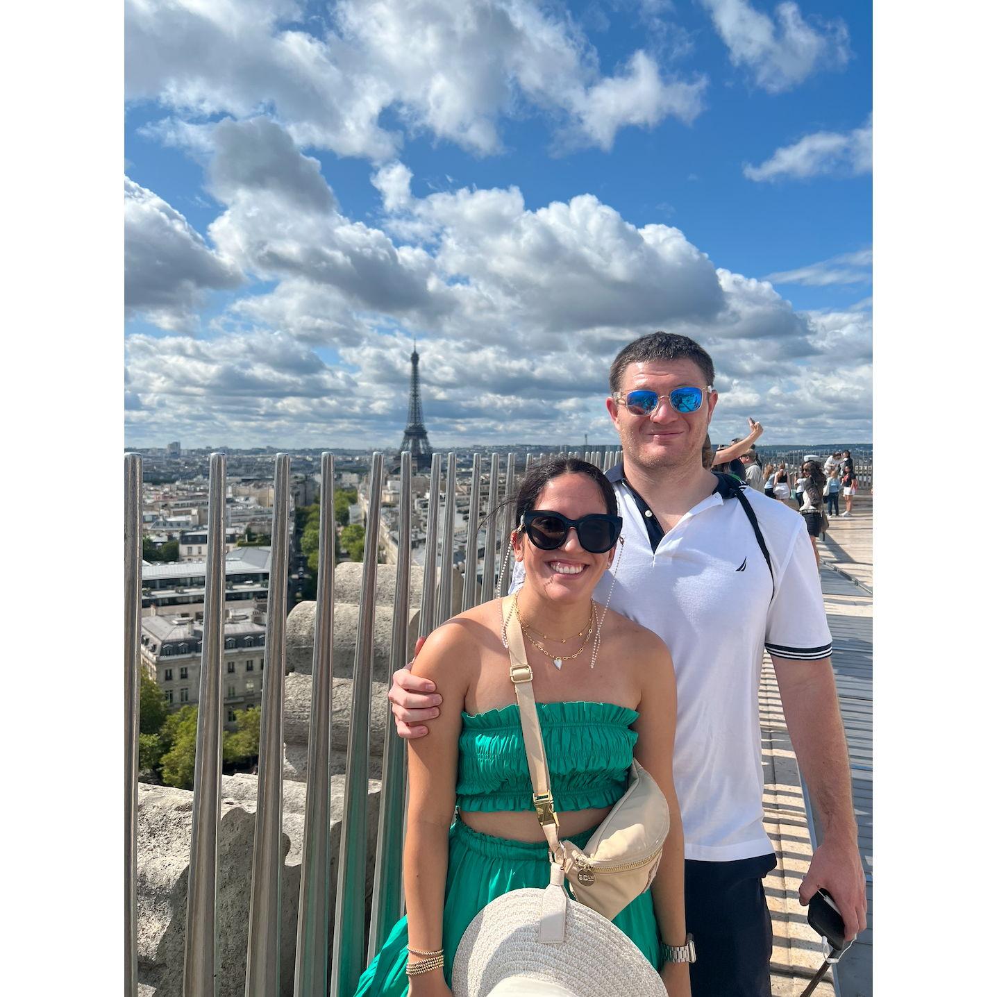 On top of the Arc du Triomphe