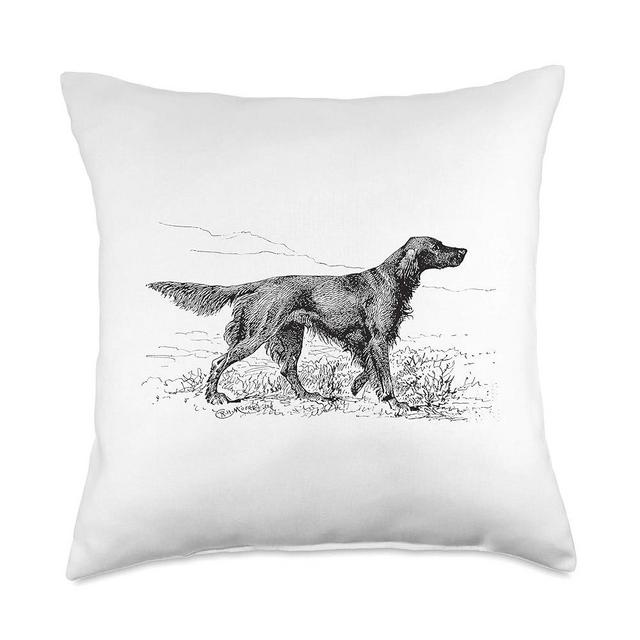 Irish Setter Dog vintage Dog Lover owner Throw Pillow