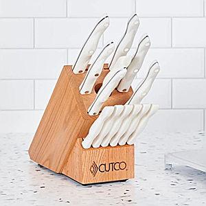 Cutco Galley + 6 Set with Block (Pearl, Honey)