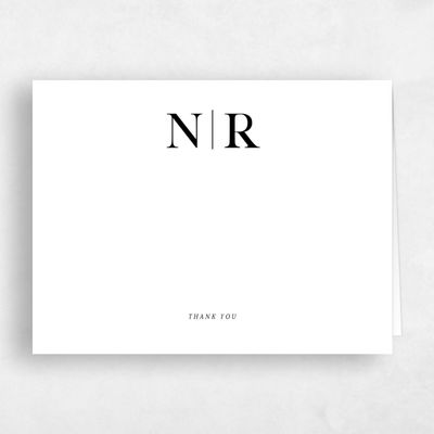 Black Wedding Thank You - Holt Type Letterpress