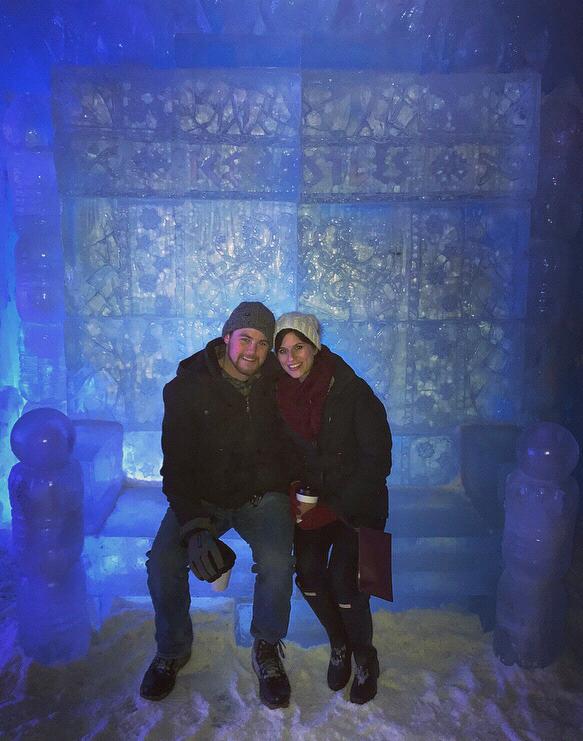 Visiting the ice castles in Stillwater