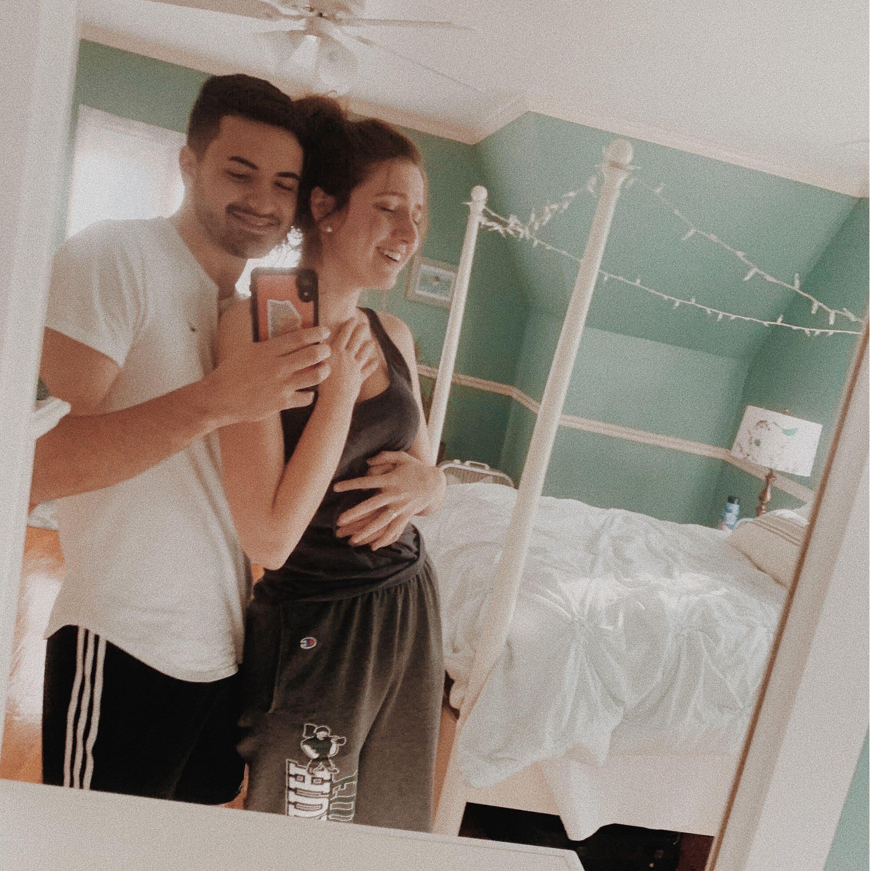 Our first photo together: January 2020